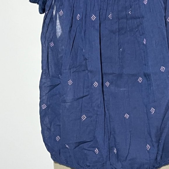 FREE PEOPLE Blue Embroidered Crop Tank NWT Size L - Picture 10 of 12